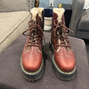 Doc Marten Brown Jadon Fur-lined boots